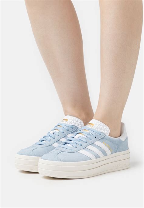 adidas gazelle bold blauw|blue Adidas gazelle women.